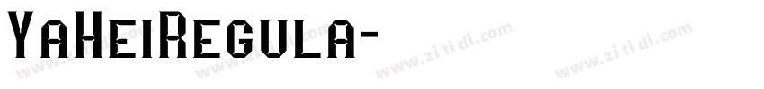 YaHeiRegula字体转换