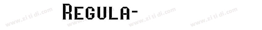 黄引齐招牌Regula字体转换