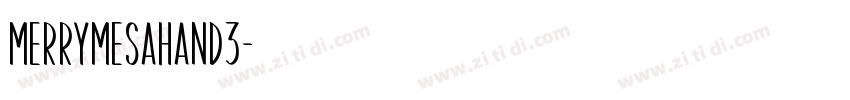 MerrymesaHand3字体转换