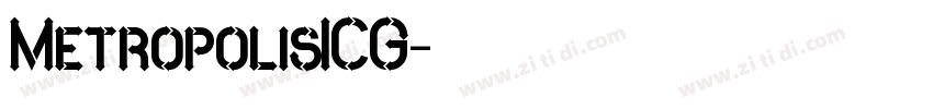 MetropolisICG字体转换