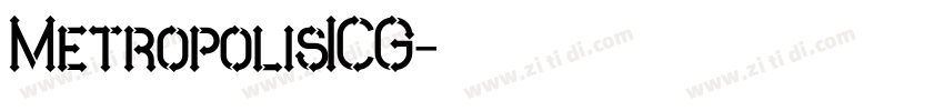 MetropolisICG字体转换