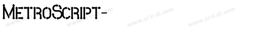 MetroScript字体转换
