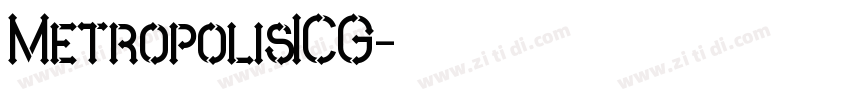 MetropolisICG字体转换