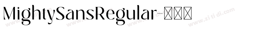 MightySansRegular字体转换