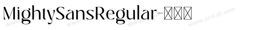 MightySansRegular字体转换