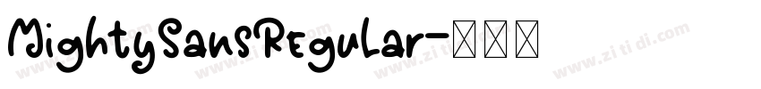 MightySansRegular字体转换