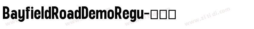 BayfieldRoadDemoRegu字体转换
