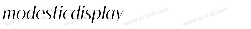 modesticdisplay字体转换