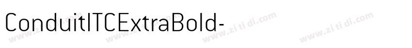 ConduitITCExtraBold字体转换