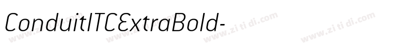 ConduitITCExtraBold字体转换