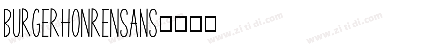 BurgerHonrenSans字体转换