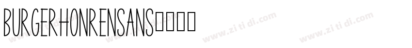 BurgerHonrenSans字体转换