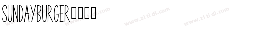 SundayBurger字体转换