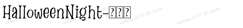 HalloweenNight字体转换