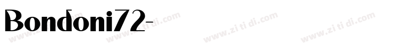 Bondoni72字体转换