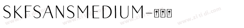 SKFSansMedium字体转换
