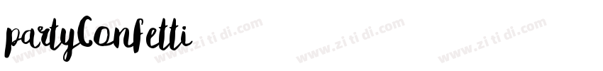 partyConfetti字体转换