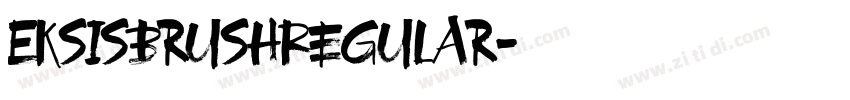 EksisBrushRegular字体转换