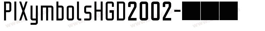 PIXymbolsHGD2002字体转换