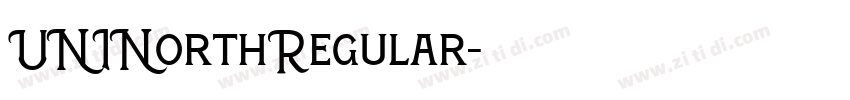 UNINorthRegular字体转换