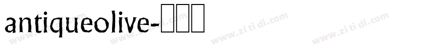 antiqueolive字体转换