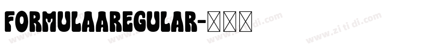 FORMULAARegular字体转换