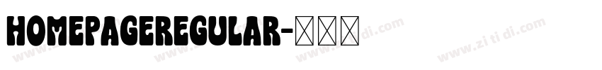 homepageRegular字体转换