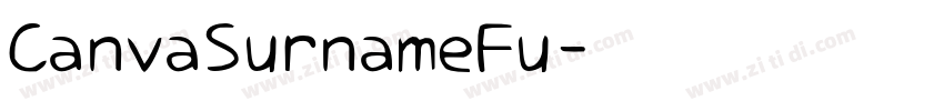 CanvaSurnameFu字体转换