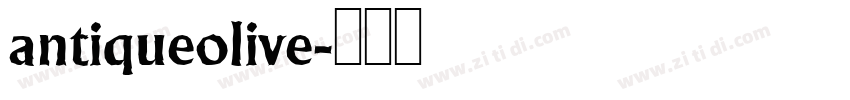 antiqueolive字体转换