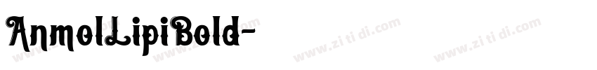 AnmolLipiBold字体转换