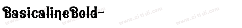 BasicalineBold字体转换