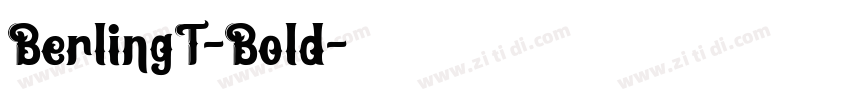 BerlingT-Bold字体转换