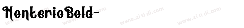 MonterioBold字体转换