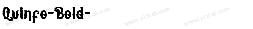 Quinfo-Bold字体转换