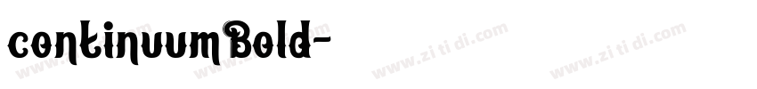continuumBold字体转换