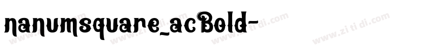 nanumsquare_acBold字体转换