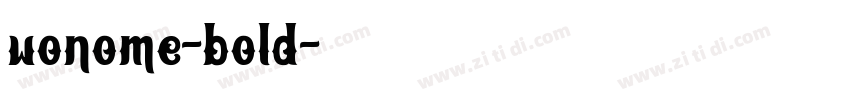 wonome-bold字体转换