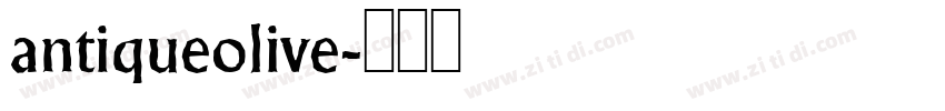 antiqueolive字体转换