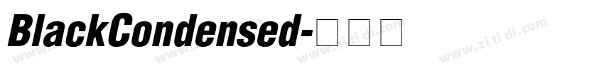BlackCondensed字体转换