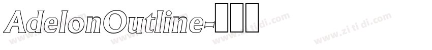 AdelonOutline字体转换