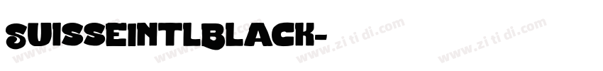 SuisseIntlBlack字体转换