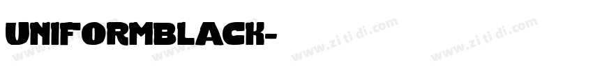 uniformblack字体转换