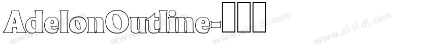 AdelonOutline字体转换
