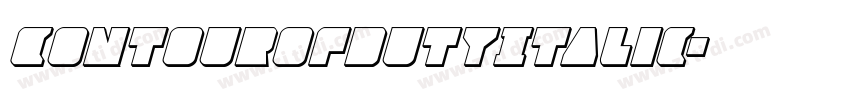 ContourofDutyItalic字体转换