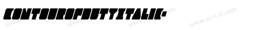 ContourofDutyItalic字体转换