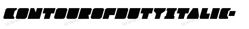 ContourofDutyItalic字体转换