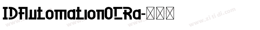 IDAutomationOCRa字体转换