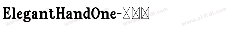 ElegantHandOne字体转换