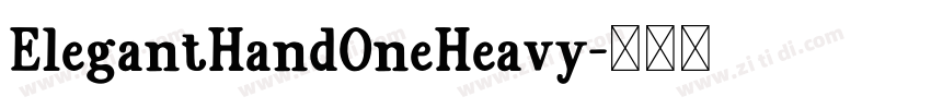 ElegantHandOneHeavy字体转换