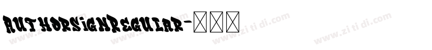 AuthorsignRegular字体转换